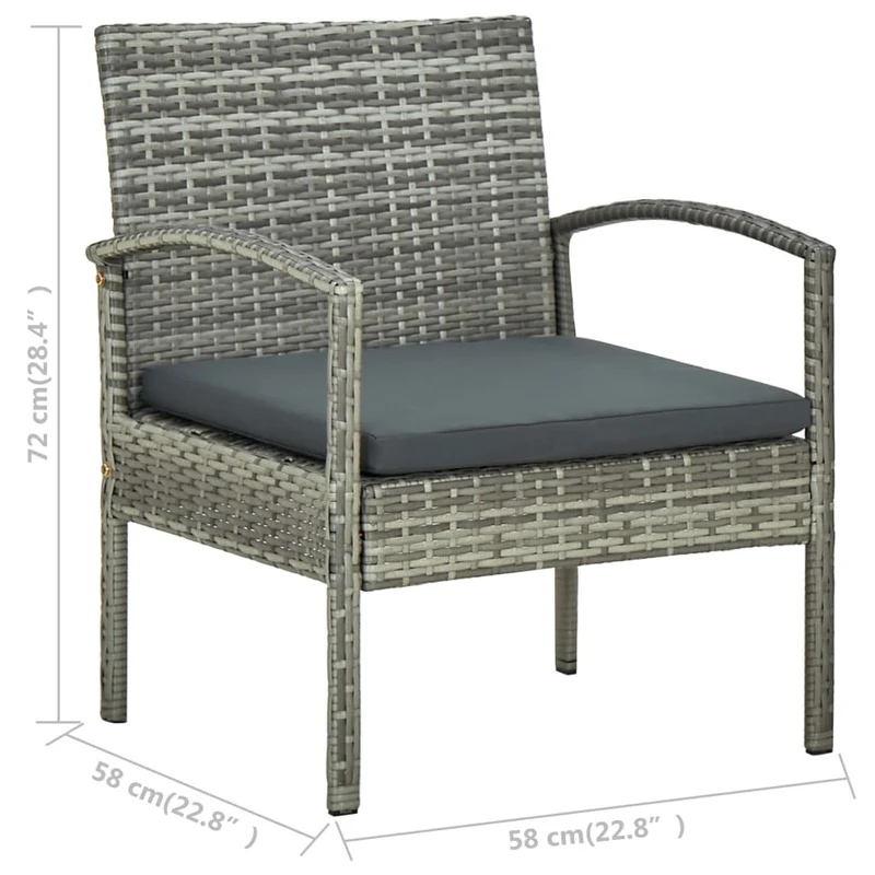Salon de jardin meuble d'extérieur ensemble de mobilier 5 pièces avec coussins résine tressée gris 02_0016442