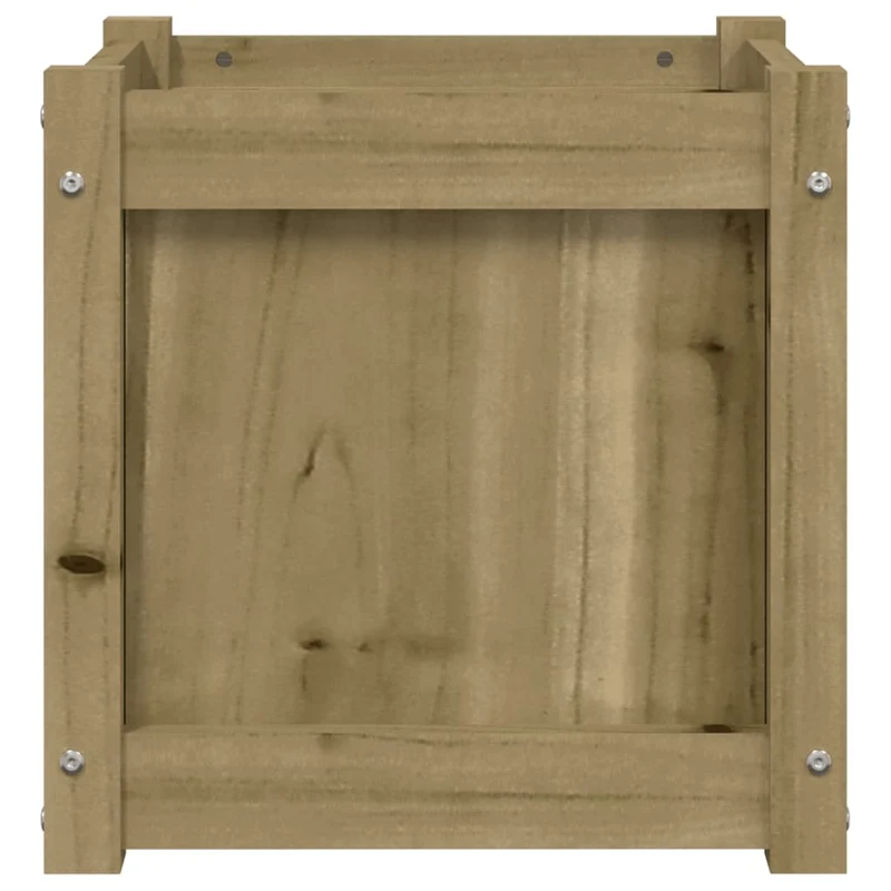 Jardinière bac lit surélevé plantes fleurs jardin terrasses lot de 2 bois de pin imprégné marron 02_0039026