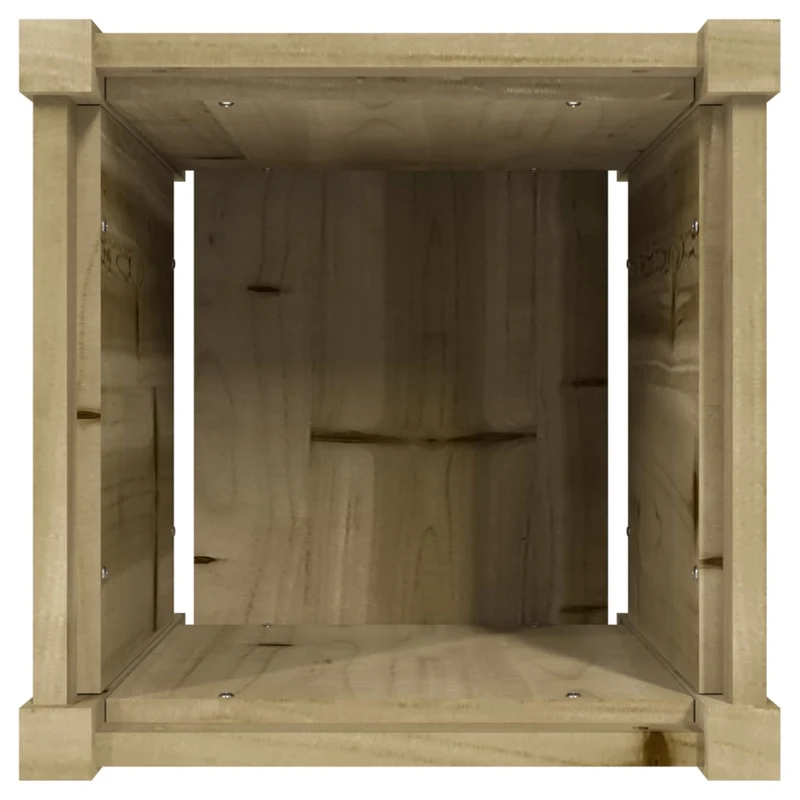 Jardinière bac lit surélevé plantes fleurs jardin terrasses lot de 2 bois de pin imprégné marron 02_0039026