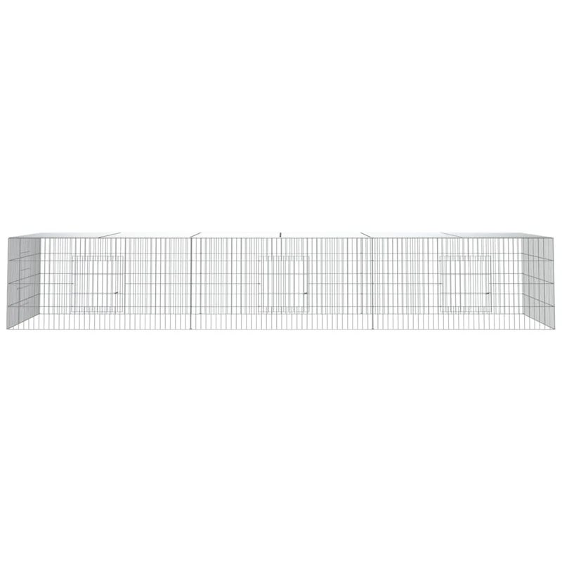 Cage à lapin 3 panneaux 325 x 109 x 54 cm Fer galvanisé Argent 02_0041688