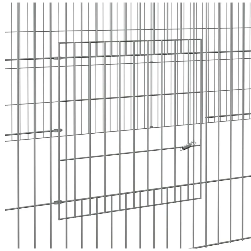 Cage à lapin 3 panneaux 325 x 109 x 54 cm Fer galvanisé Argent 02_0041688