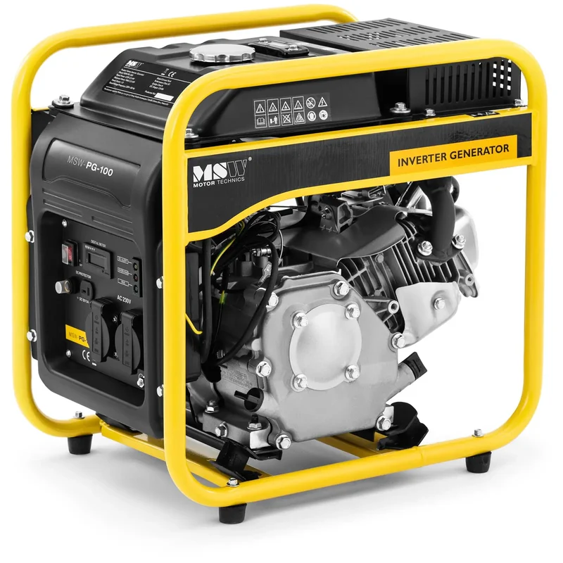 Groupe électrogène inverter 3500 watts 230 volts ca démarrage manuel aluminium plastique acier noir 14_0009128