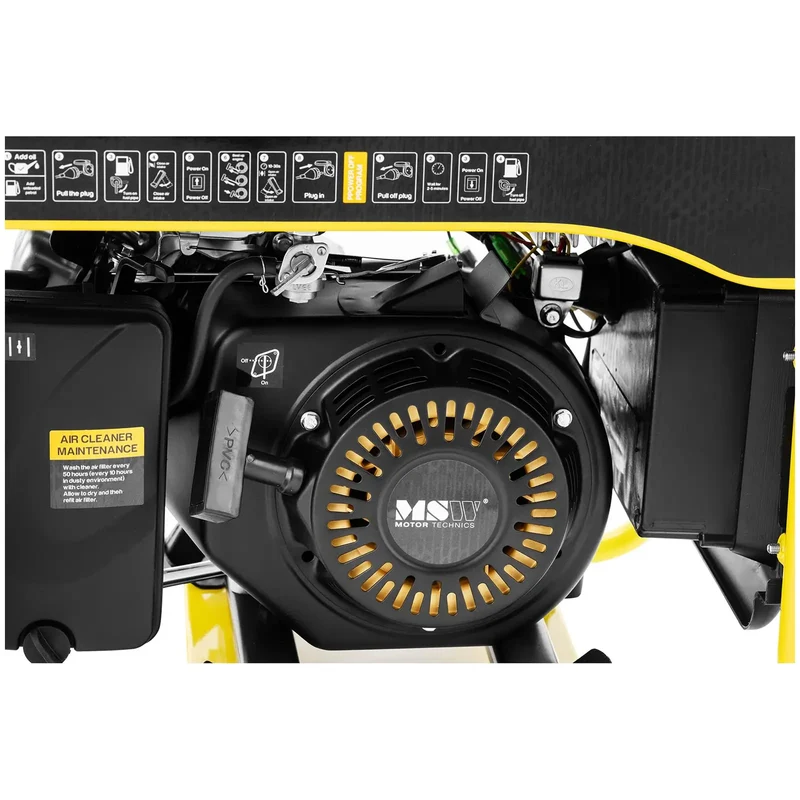 Groupe électrogène inverter 3500 watts 230 volts ca démarrage manuel aluminium plastique acier noir 14_0009128