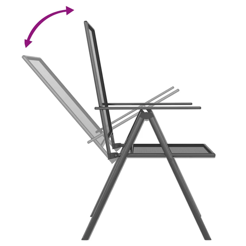 Ensemble de salle à manger de jardin meuble extérieur 3 pièces anthracite acier 02_0013577