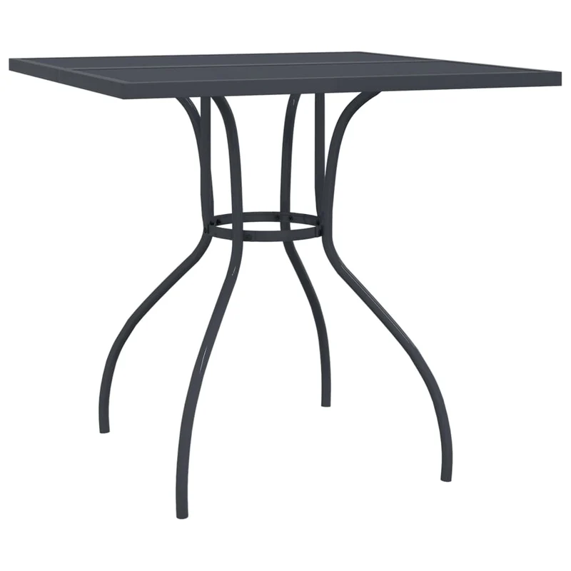 Ensemble de salle à manger de jardin meuble extérieur 3 pièces anthracite acier 02_0013577
