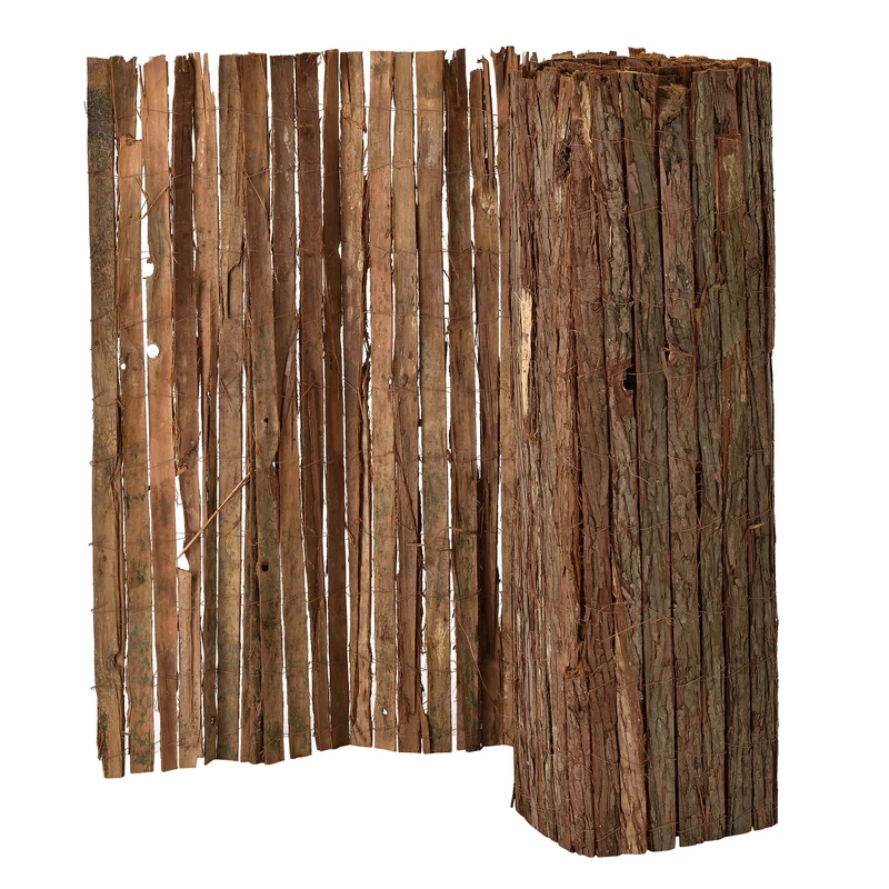 Canisse brise-vue décoration en écorce 300 x 160 cm naturel 03_0009175