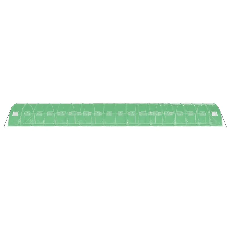 Serre tente abri plante fleur légumes avec cadre en acier 72 m² 18 x 4 x 2 m vert 02_0044626