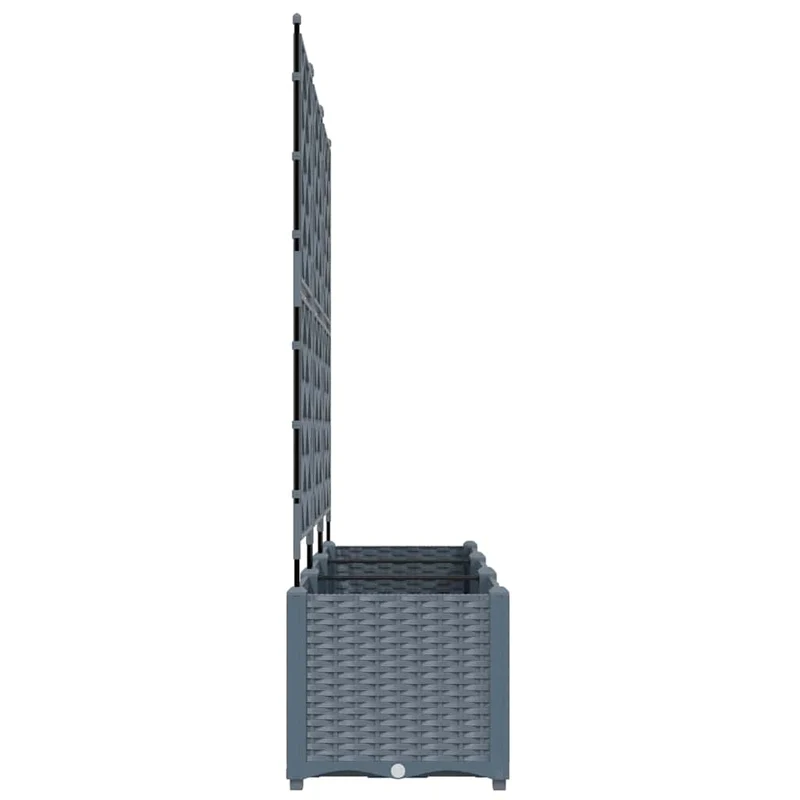 Lot de 3 cache-pots de jardin modernes 120 x 40 x 143 cm durable style chic en acier gris clair 02_0058584