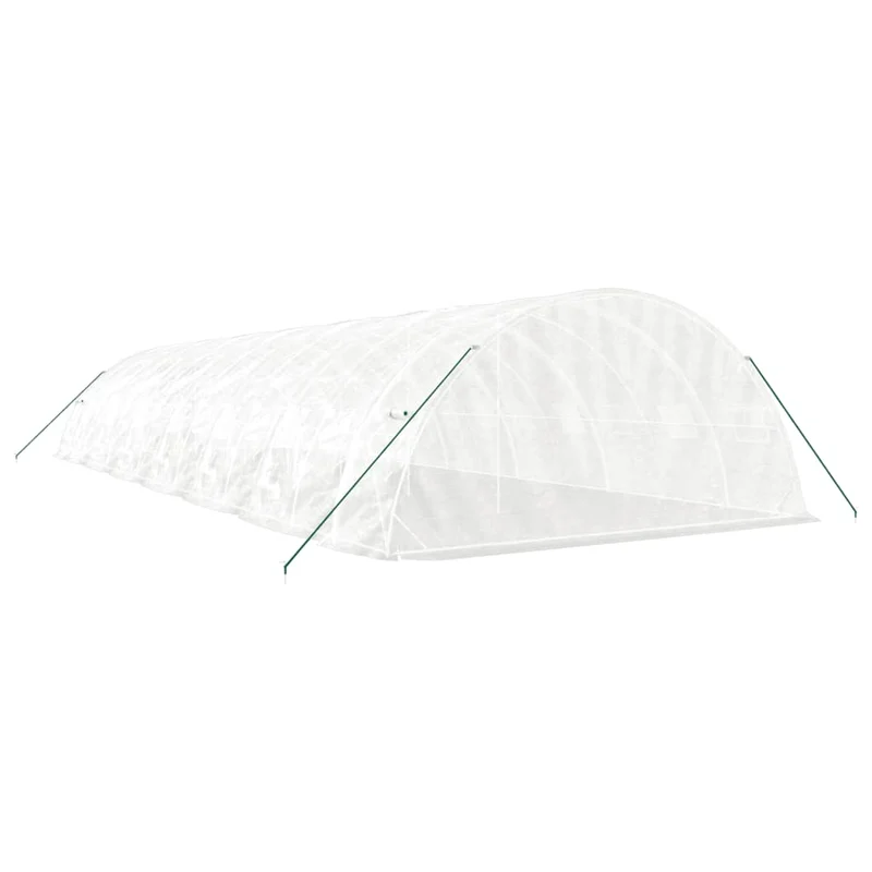 Serre tente abri plante fleur légumes avec cadre en acier 70 m² 14 x 5 x 2,3 m blanc 02_0044621