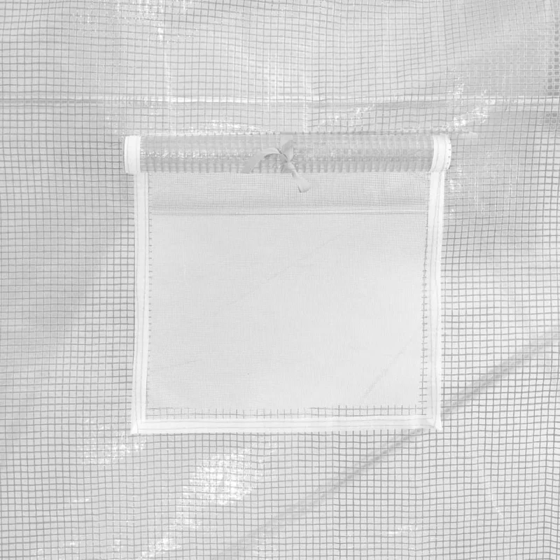 Serre tente abri plante fleur légumes avec cadre en acier 70 m² 14 x 5 x 2,3 m blanc 02_0044621