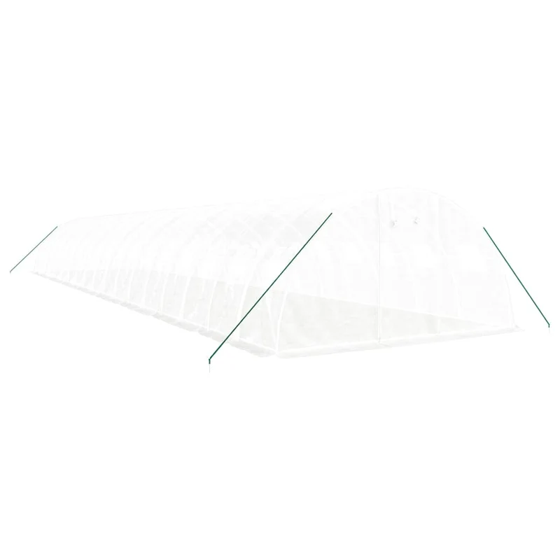 Serre tente abri plante fleur légumes avec cadre en acier 72 m² 18 x 4 x 2 m blanc 02_0044625