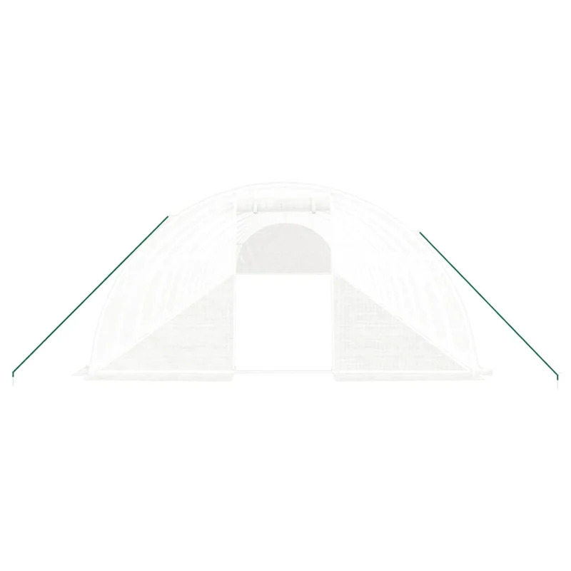 Serre tente abri plante fleur légumes avec cadre en acier 72 m² 18 x 4 x 2 m blanc 02_0044625