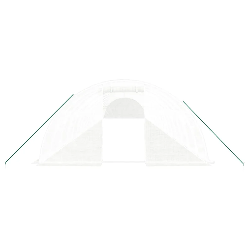 Serre tente abri plante fleur légumes avec cadre en acier 80 m² 20 x 4 x 2 m blanc 02_0044635
