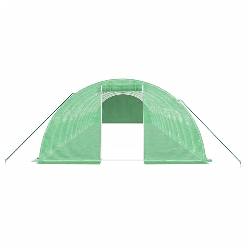 Serre tente abri plante fleur légumes avec cadre en acier 48 m² 12 x 4 x 2 m vert 02_0044596