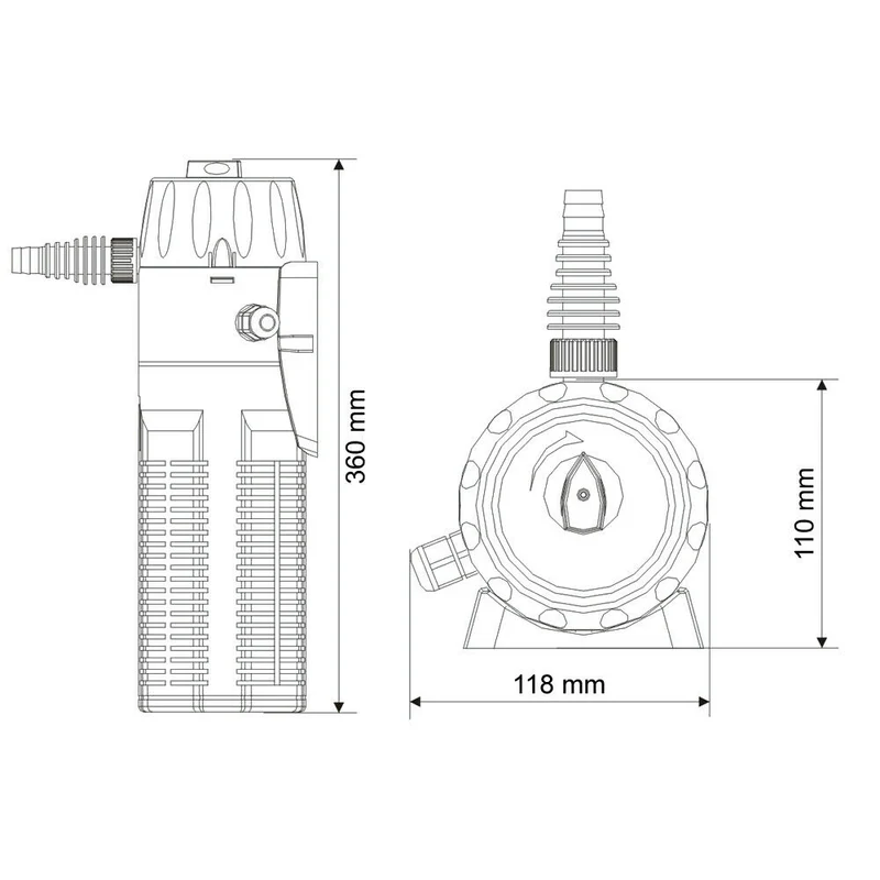 Pompe de fontaine pour bassins 2000 litres par heure 45 watts UVC 9 watts clarificateur 16_0002030