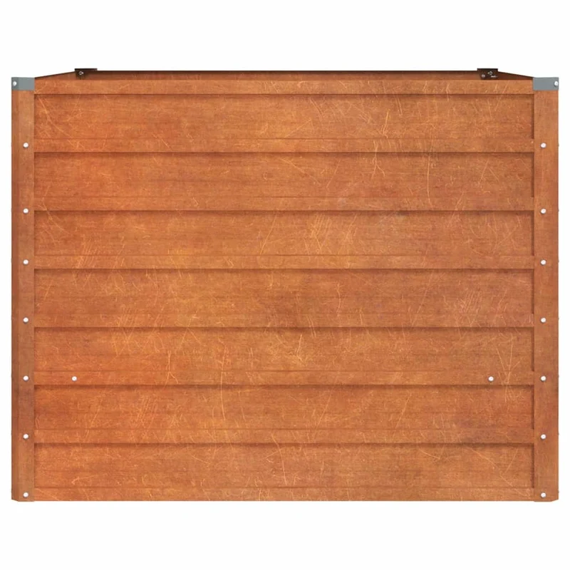 Jardinière bac lit surélevé plantes fleurs terrasse jardin de jardin rouillé 100 x 100 x 77 cm acier corten marron 02_0039857