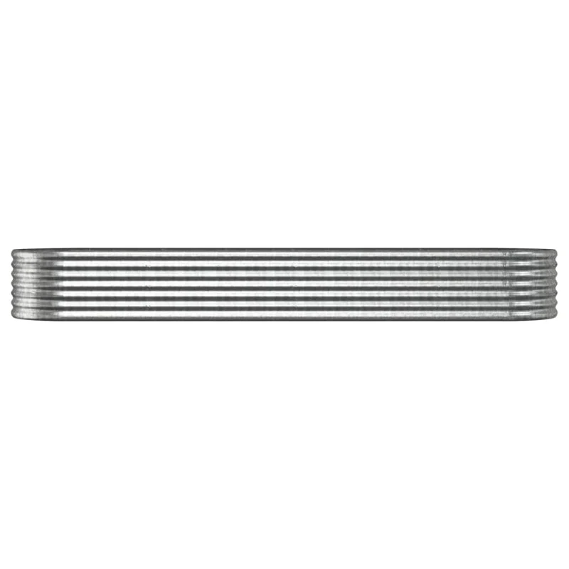 Jardinière bac lit surélevé plantes fleurs terrasse jardin de jardin acier enduit de poudre argenté Argent 02_0039693
