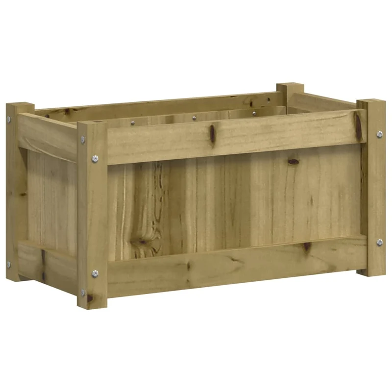 Jardinière bac lit surélevé plantes fleurs jardin terrasses lot de 2 bois de pin imprégné marron 02_0039030