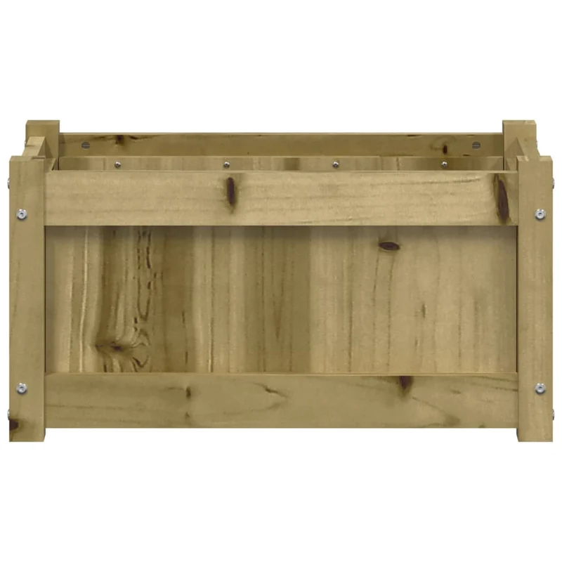 Jardinière bac lit surélevé plantes fleurs jardin terrasses lot de 2 bois de pin imprégné marron 02_0039030