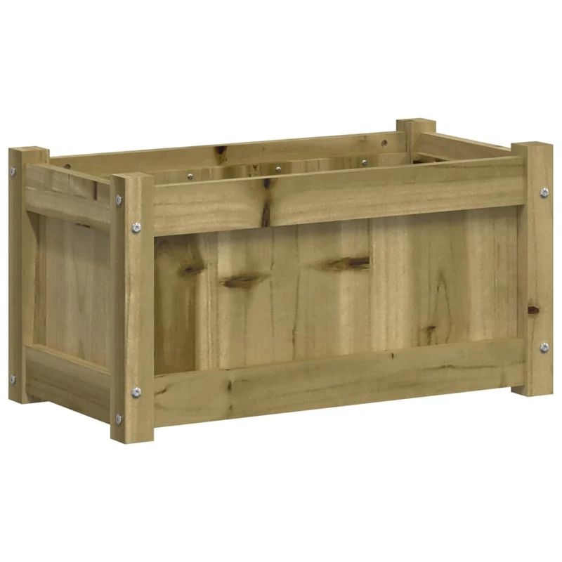 Jardinière bac lit surélevé plantes fleurs jardin terrasses lot de 2 bois de pin imprégné marron 02_0039030