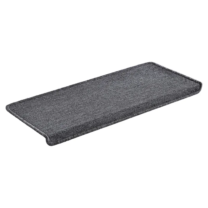 Lot de 15 marchettes d'escalier rectangulaires antidérpantes 65 x 24 cm avec bord gris foncé 03_0007609