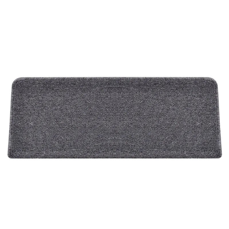 Lot de 15 marchettes d'escalier rectangulaires antidérpantes 65 x 24 cm avec bord gris foncé 03_0007609