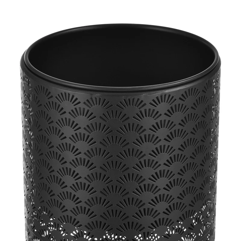 Ensemble de 2 supports de plantes lot pots de fleur set cache-pot ensemble bacs à fleurs vases métal tailles différentes noir 03_0005159