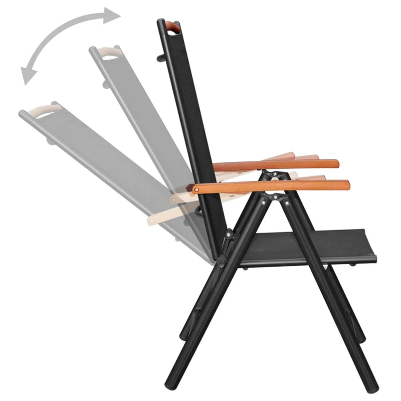 Ensemble de salle à manger de jardin meuble extérieur 5 pièces aluminium noir 02_0013698