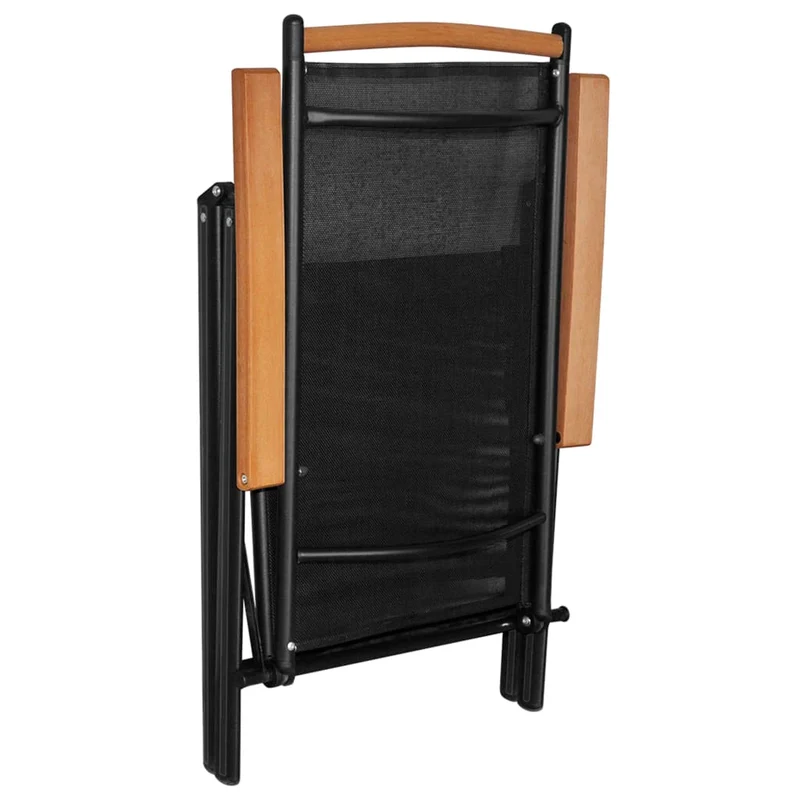 Ensemble de salle à manger de jardin meuble extérieur 5 pièces aluminium noir 02_0013698