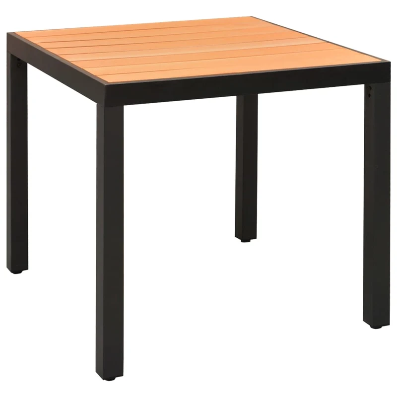 Ensemble de salle à manger de jardin meuble extérieur 5 pièces aluminium noir 02_0013698