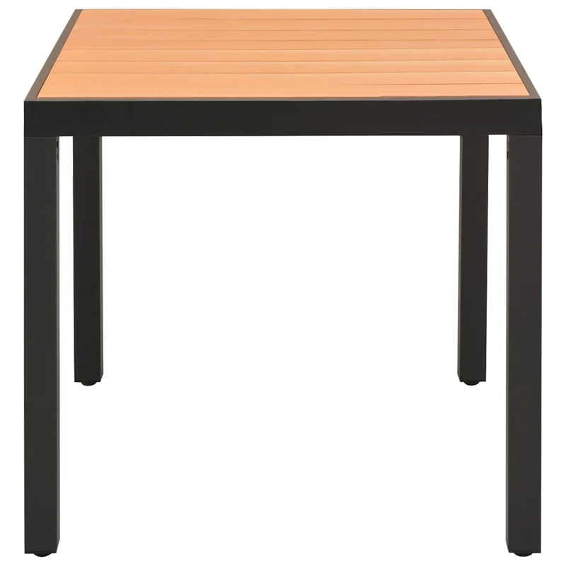 Ensemble de salle à manger de jardin meuble extérieur 5 pièces aluminium noir 02_0013698