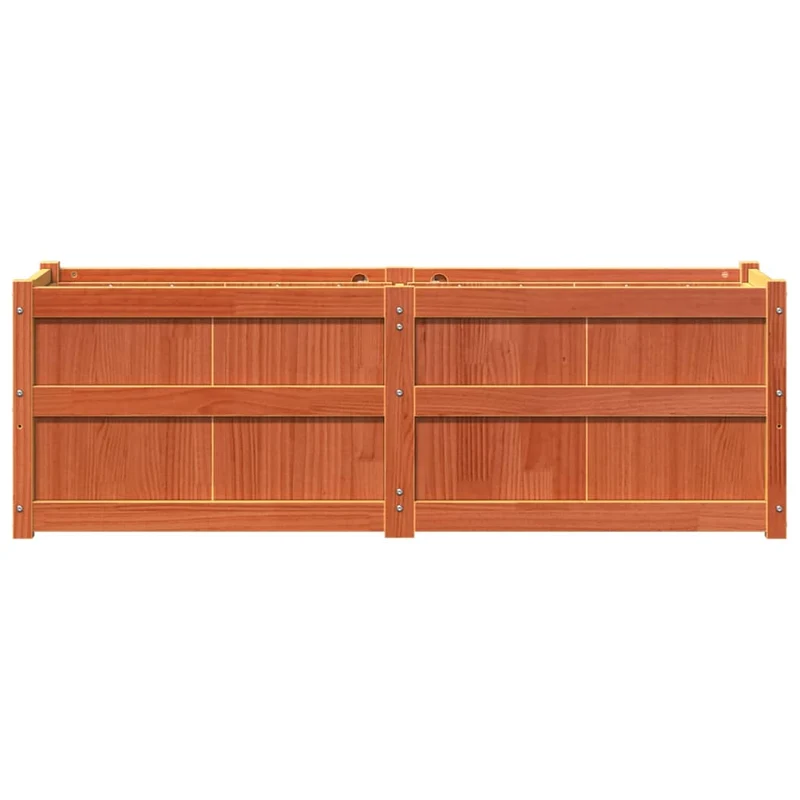 Jardinière bac lit surélevé plantes fleurs terrasse jardin cire 150 x 50 x 50 cm bois de pin massif marron 02_0038446