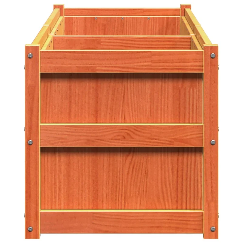 Jardinière bac lit surélevé plantes fleurs terrasse jardin cire 150 x 50 x 50 cm bois de pin massif marron 02_0038446