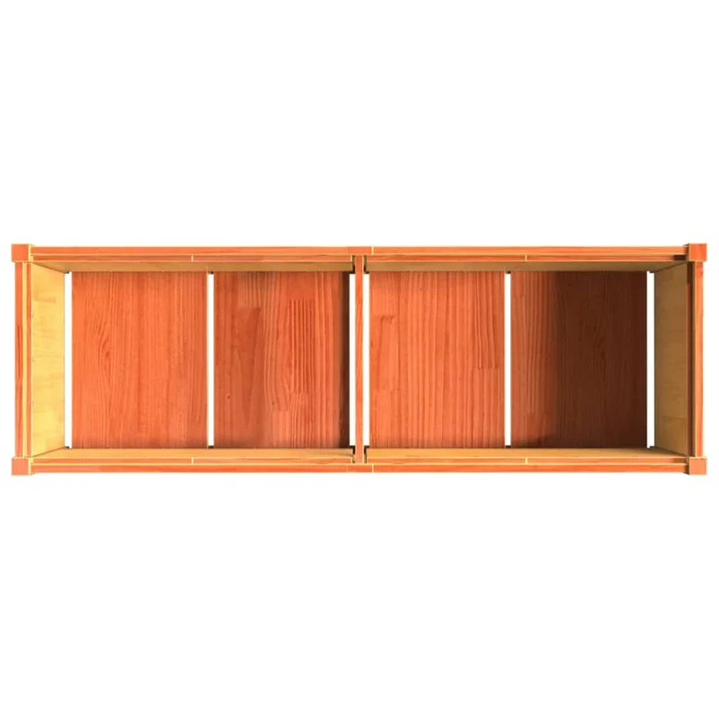 Jardinière bac lit surélevé plantes fleurs terrasse jardin cire 150 x 50 x 50 cm bois de pin massif marron 02_0038446