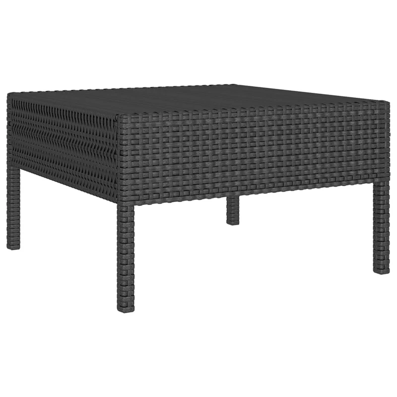 Salon de jardin meuble d'extérieur ensemble de mobilier 8 pièces avec coussins résine tressée noir 02_0017740