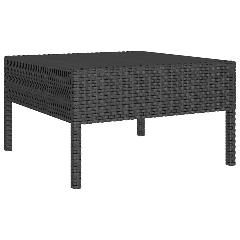 Salon de jardin meuble d'extérieur ensemble de mobilier 5 pièces avec coussins résine tressée noir 02_0016485