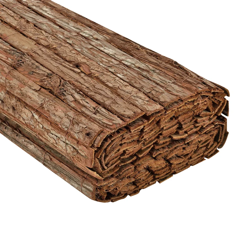 Canisse brise-vue décoration en écorce 300 x 100 cm naturel 03_0009173