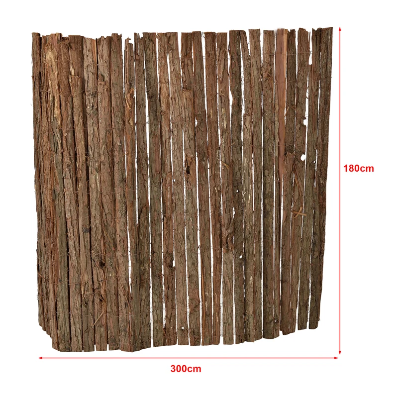 Canisse brise-vue décoration en écorce 300 x 180 cm naturel 03_0009176