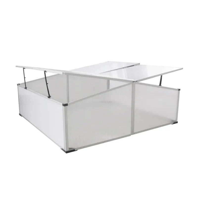Serre tente abri plante fleur légumes froide à 4 couvercles 108 x 110 x 41 cm Transparent 02_0044657