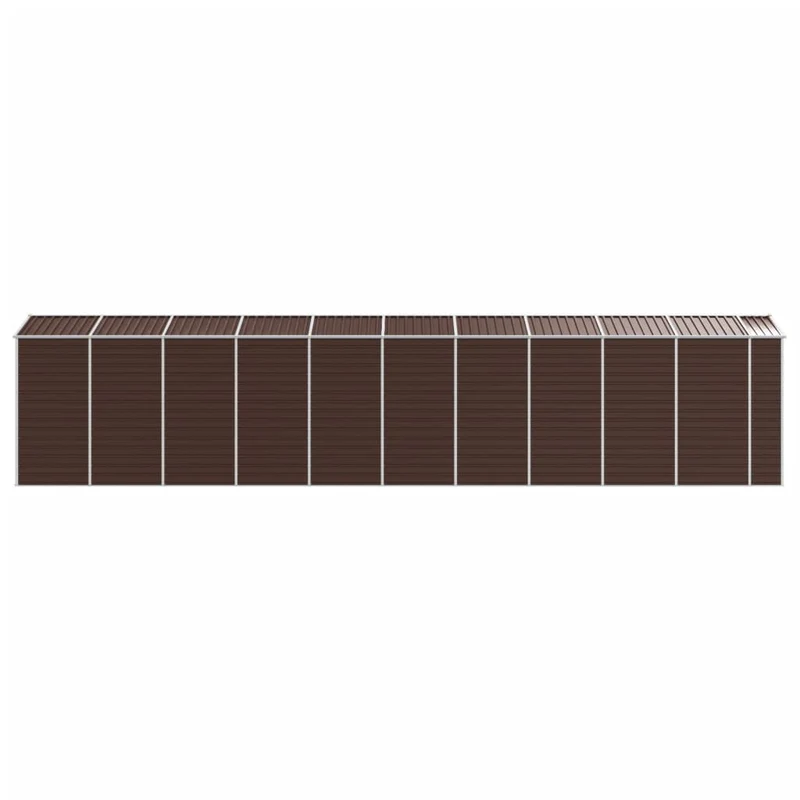 Abri de jardin cabane cabanon maison de stockage remise extérieur hangar outils robuste 191 x 895 x 198 cm acier galvanisé marron 02_0022277