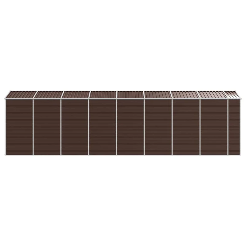 Abri de jardin cabane cabanon maison de stockage remise extérieur hangar outils robuste 191 x 725 x 198 cm acier galvanisé marron 02_0022275