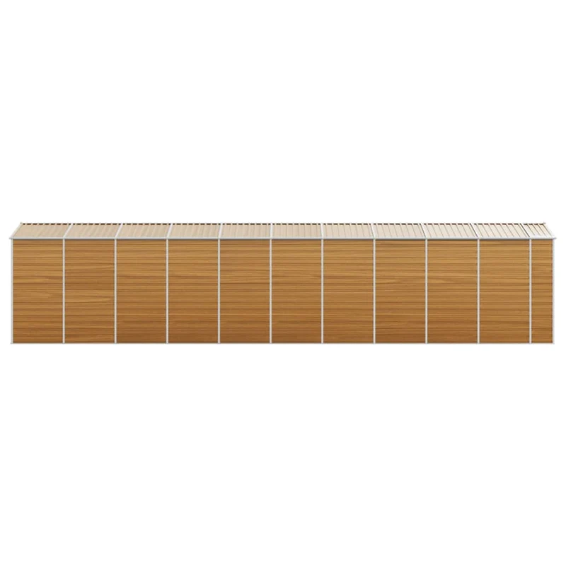 Abri de jardin cabane cabanon maison de stockage remise extérieur hangar outils robuste clair 191 x 895 x 198 cm acier galvanisé marron 02_0022297