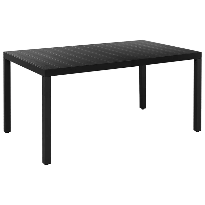 Ensemble de salle à manger de jardin meuble extérieur 7 pièces aluminium noir 02_0013918