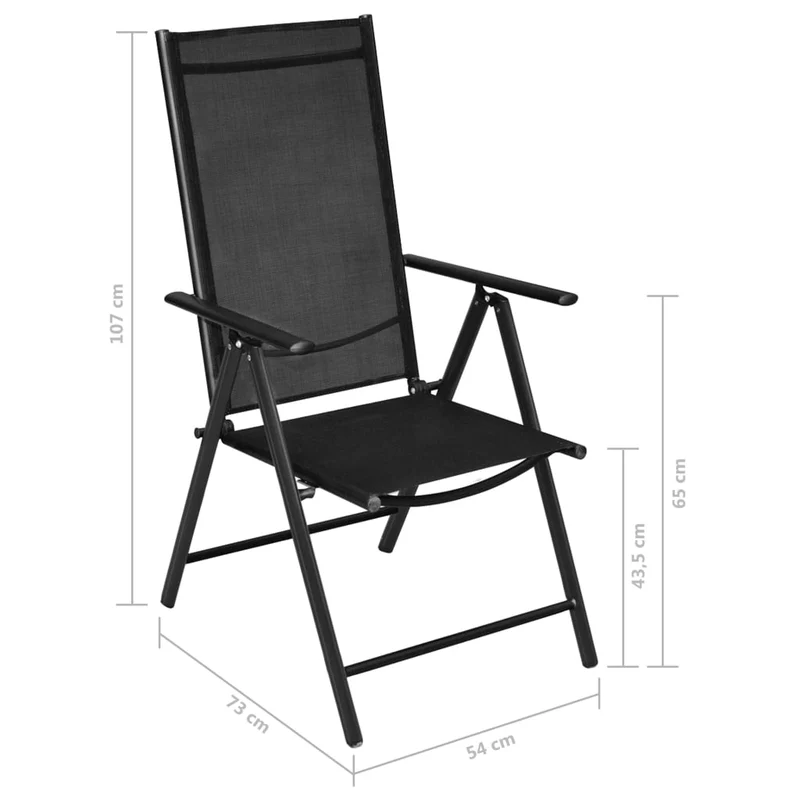 Ensemble de salle à manger de jardin meuble extérieur 7 pièces aluminium noir 02_0013918