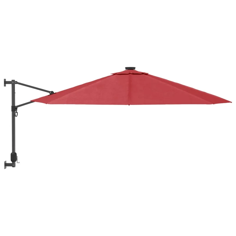 Parasol mural avec led 290 cm rouge 02_0008680