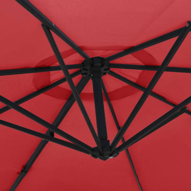 Parasol mural avec led 290 cm rouge 02_0008680