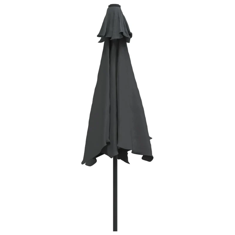 Parasol d'extérieur avec led et mât en acier 300 cm anthracite 02_0008173