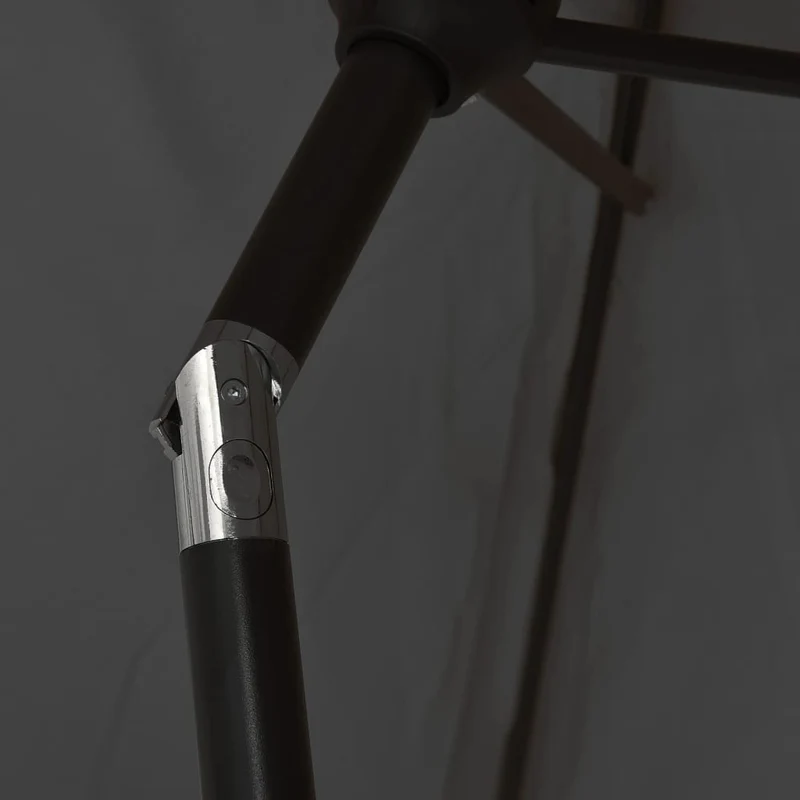 Parasol d'extérieur avec led et mât en acier 300 cm anthracite 02_0008173