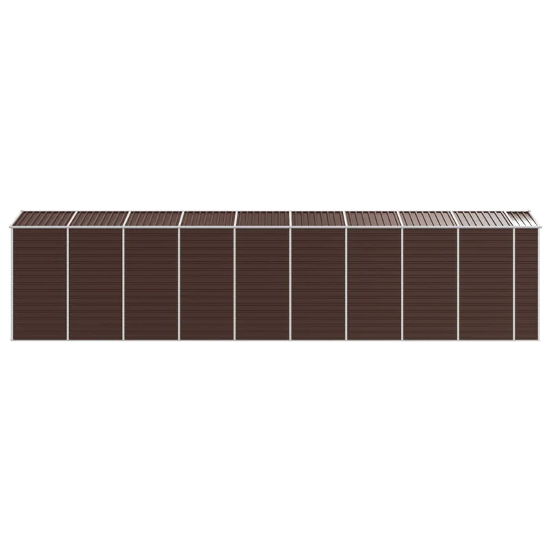 Abri de jardin cabane cabanon maison de stockage remise extérieur hangar outils robuste 191 x 810 x 198 cm acier galvanisé marron 02_0022276