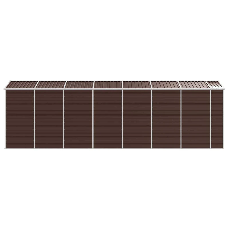 Abri de jardin cabane cabanon maison de stockage remise extérieur hangar outils robuste 191 x 640 x 198 cm acier galvanisé marron 02_0022274